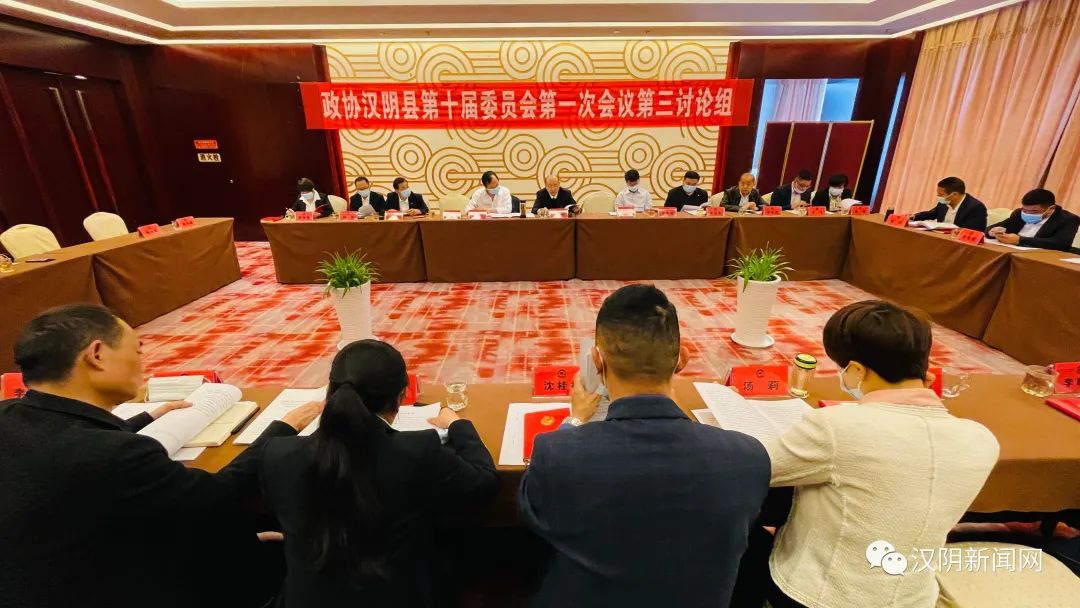 政协委员开展汉阴县第十届委员会第一次会议第三次分组讨论
