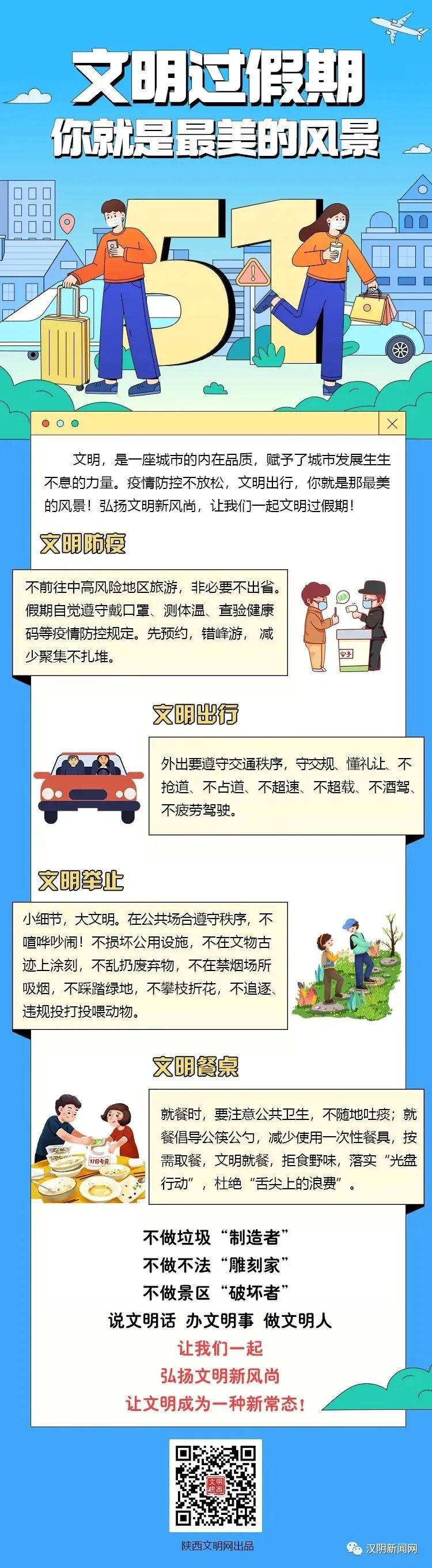 【文明汉阴：第688期】文明过假期 你就是最美的风景