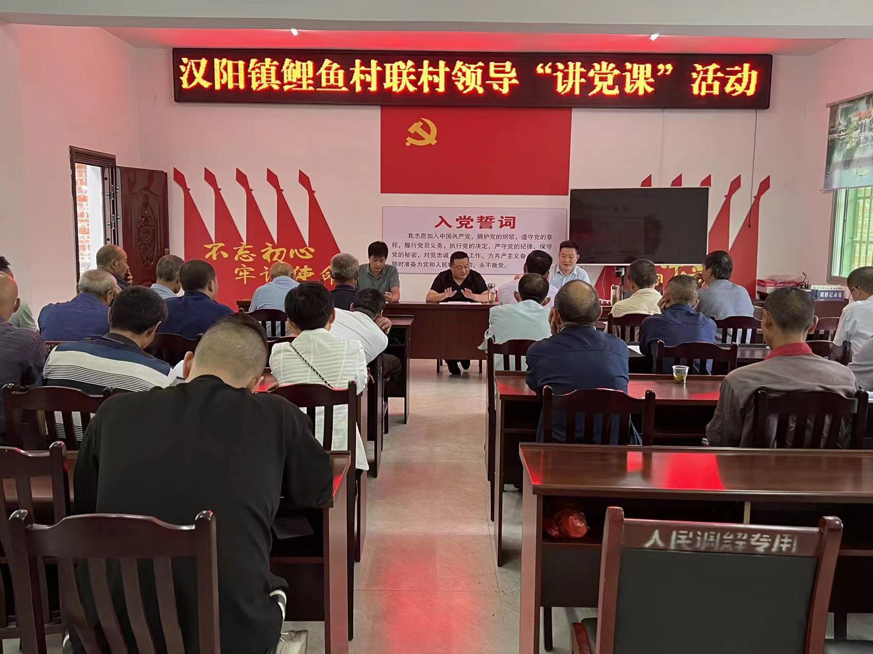 汉阳镇鲤鱼村：联村领导讲党课 凝心聚力强党性