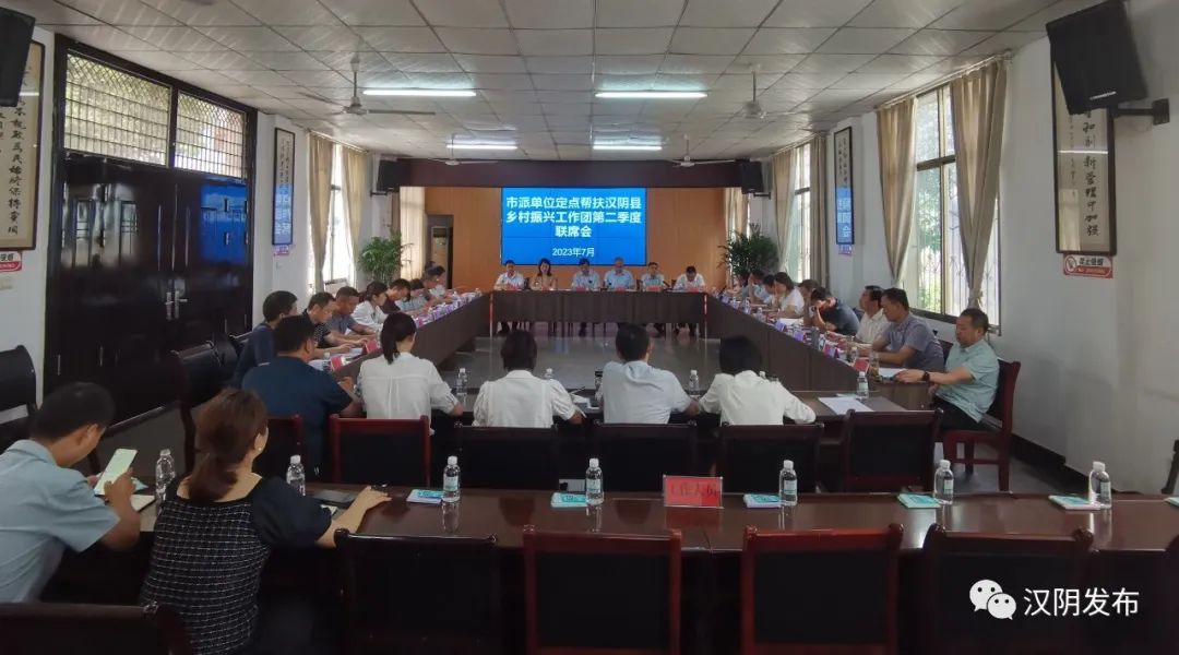 市派单位定点帮扶汉阴县乡村振兴工作团召开2023年第二季度联席会议