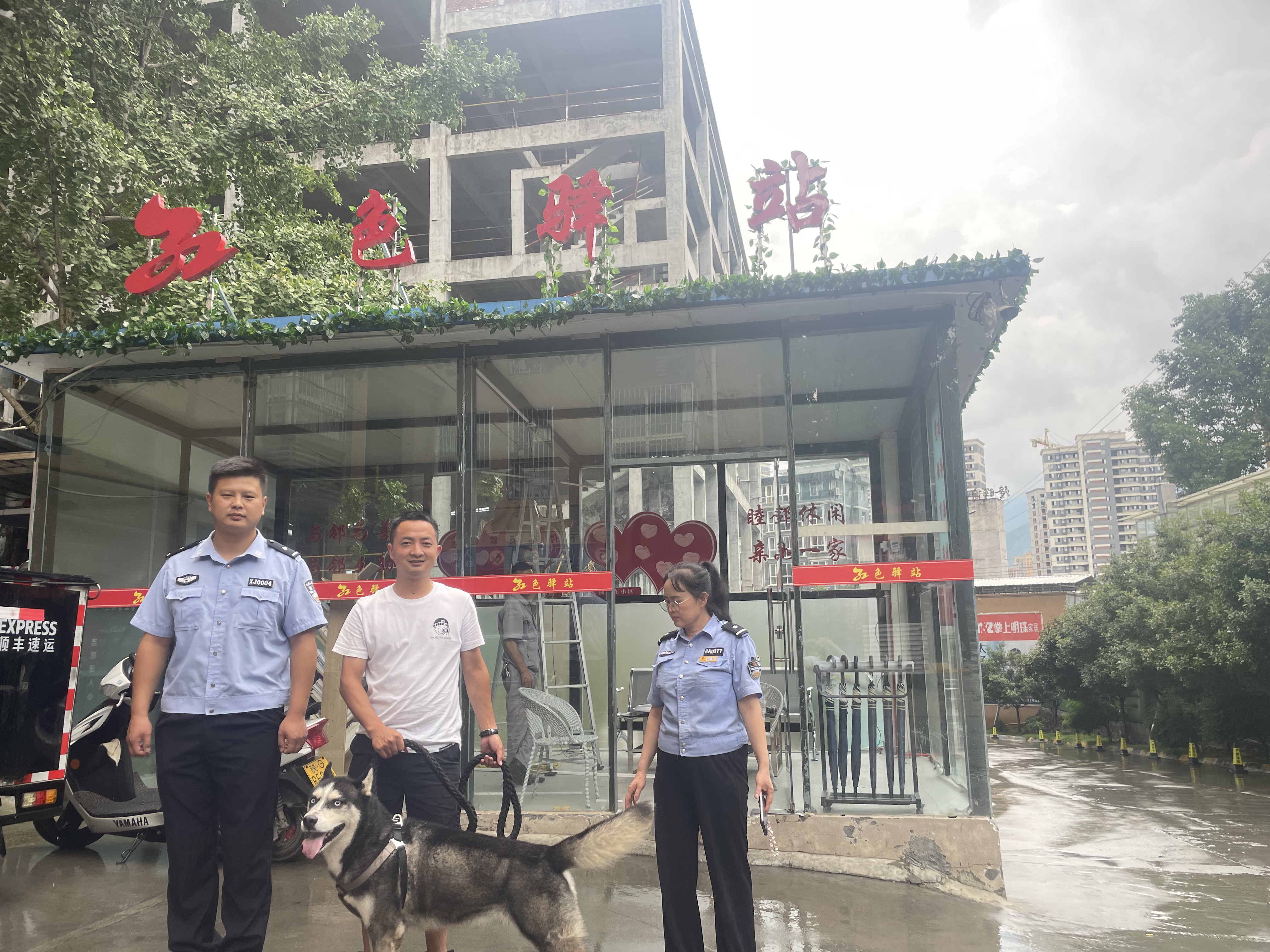 城关镇李家台社区：大型犬突闯小区 驻村民警迅速徒手控制消除安全隐患