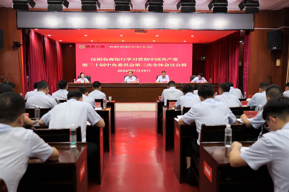 汉阴农商银行党委学习宣传贯彻党的二十届三中全会精神