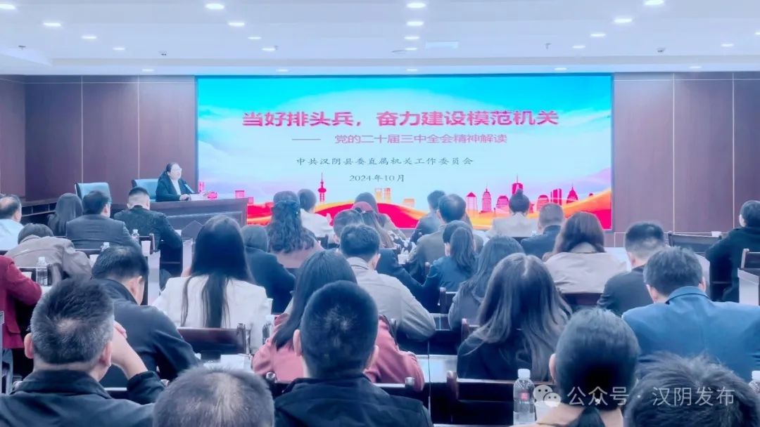 强基固堡垒 先锋聚合力——汉阴县委直属机关工委2024年机关党建工作综述