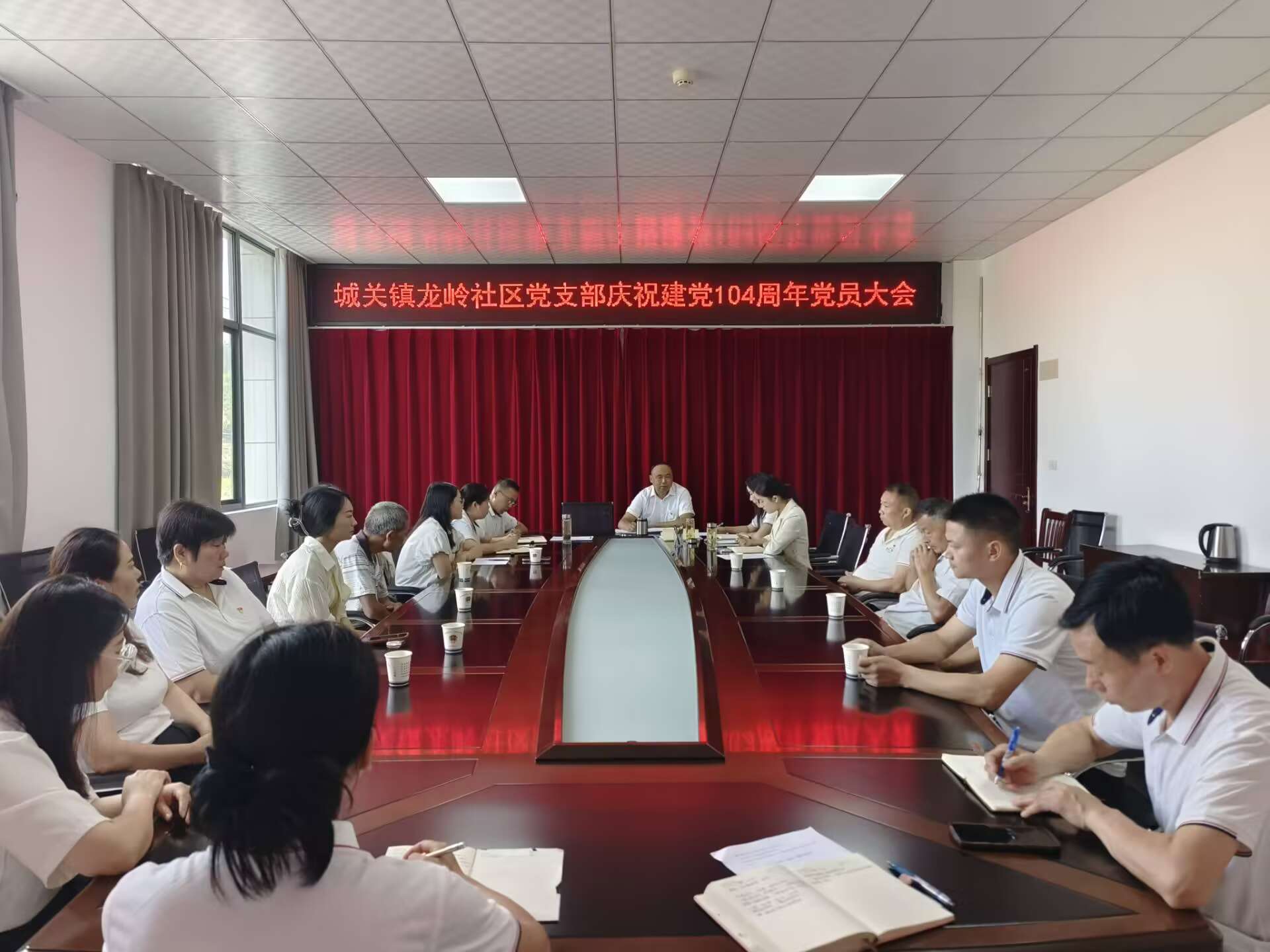汉阴县城关镇龙岭社区党支部开展庆祝建党104周年主题党日活动