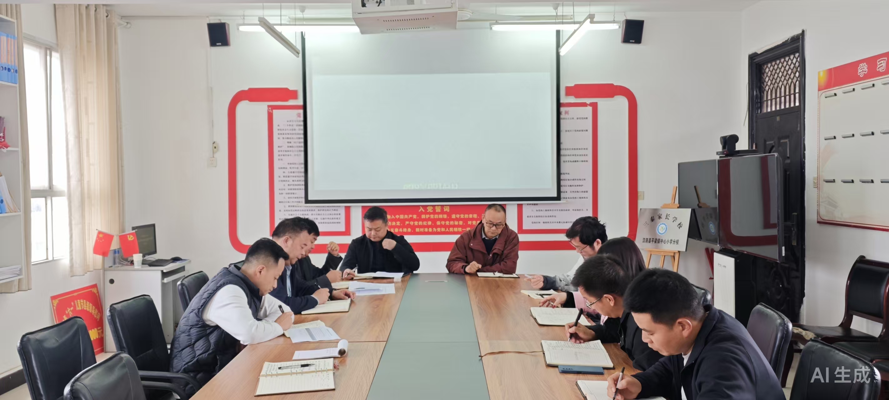 汉阴县平梁镇中心小学党支部开展主题党日活动